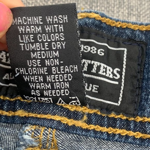 National Outfitters Cropped Denim Pants Size 1 Cuffed Stone Washed Embroidered P - Picture 5 of 16